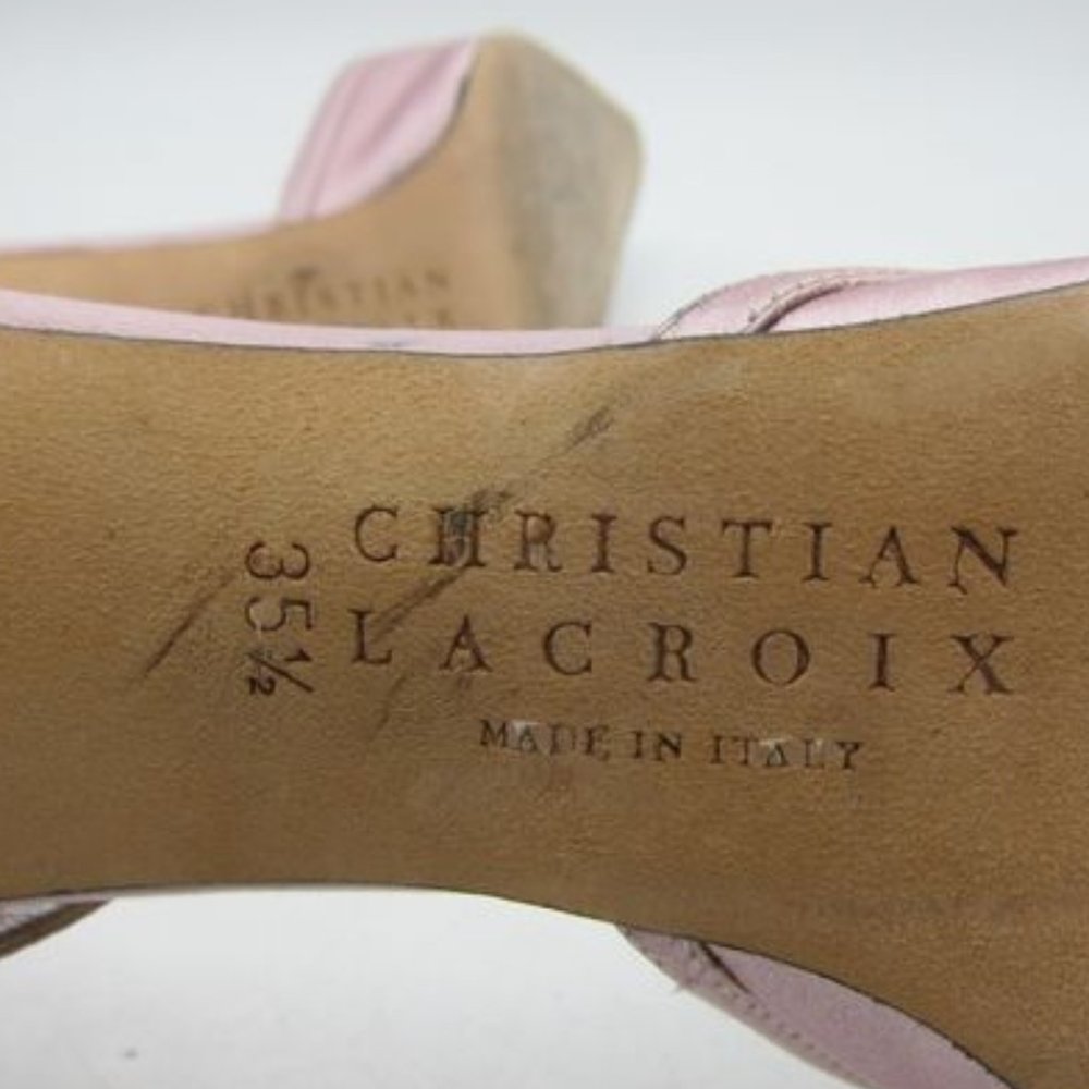 Size 5 1/2 Christian Lacroix Heels in Stunning Lavender - Picture 2 of 4